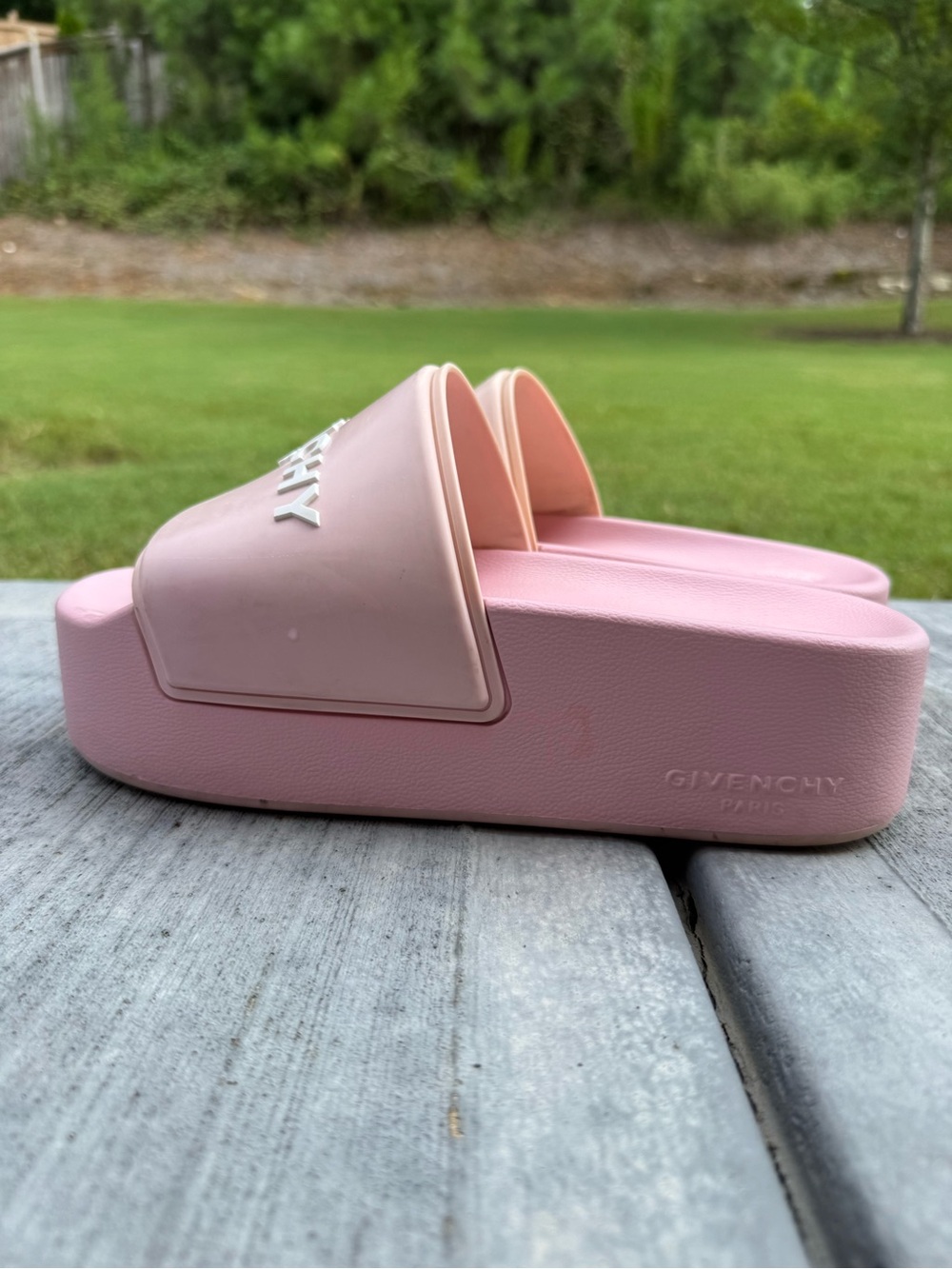 Givenchy Logo Platform Slides Blossom Pink EU 41 / US 11
